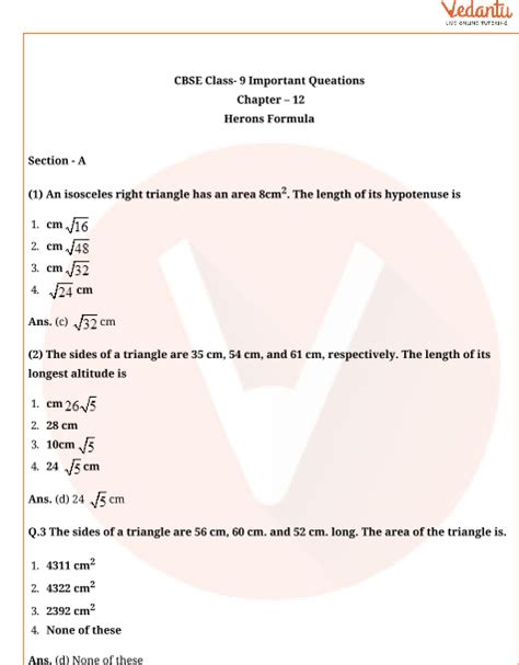 Important Questions Class 9 Maths 的图像结果