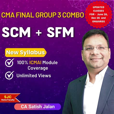 CMA Final SCM and SFM Combo by CA Satish Jalan