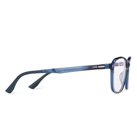 Blue Transparent Full Rim Square Lenskart Air Flex LA E17908 Eyeglasses