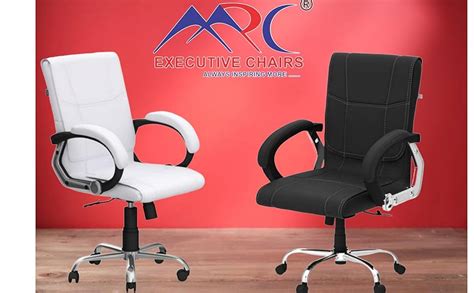 Mrc Executive Swift Mid Back Ergonomic Leatherette Office Visitor Chair ...
