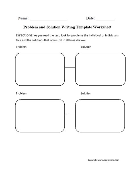 Image result for Problem and Solution Worksheets