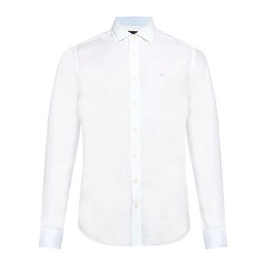 Buy Men White Solid Long Sleeve Casual Shirts Online at The Collective ...