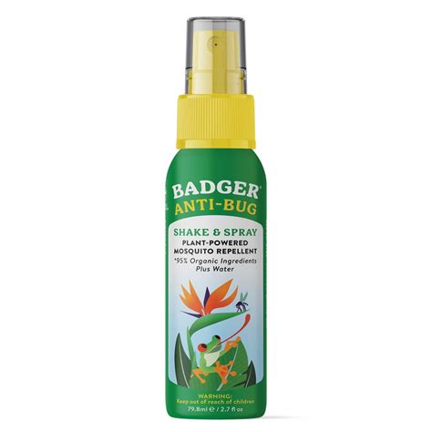 Badger Bug Spray, Organic Deet Free Mosquito Repellent with Citronella ...