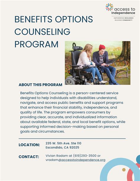 Benefits Options Counseling – Access to Independence