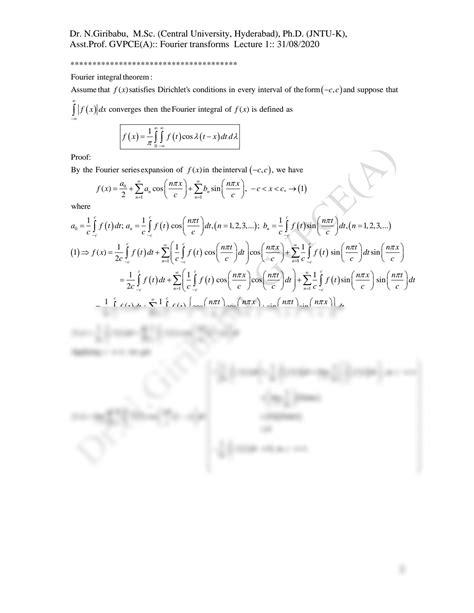 Image result for Integral Transforms