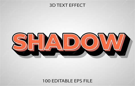 Premium Vector | Shadow Editable 3d text effect, 3d text style, 3d font ...