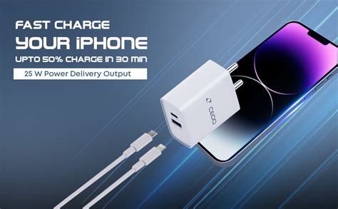 CEDO 25W Dual Port | USB A+USB C | 25W PD+18W Wall Charger Travel ...