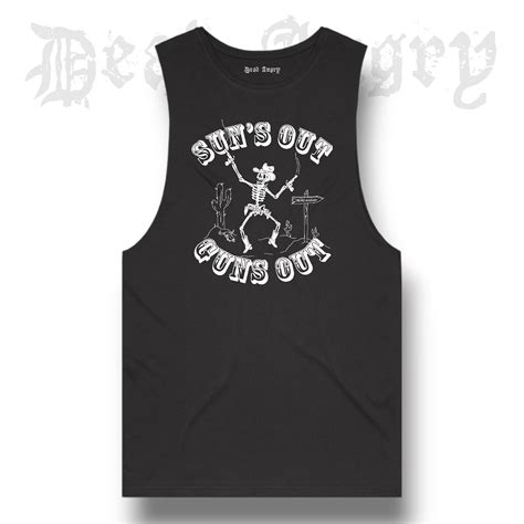 DEAD ANGRY - SUNS OUT GUNS OUT Vest Top - Tattoo Everything Supplies