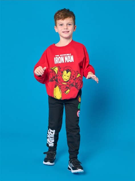 Bluza oversize Iron Man Kolor czerwony - SINSAY - 803CG-33X