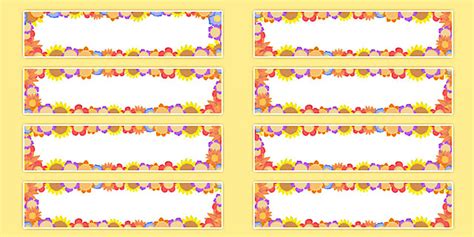 Flower Themed Editable Gratnells Tray Labels