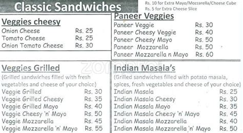 Menu at Snacks Yard - The Cafe, Indore