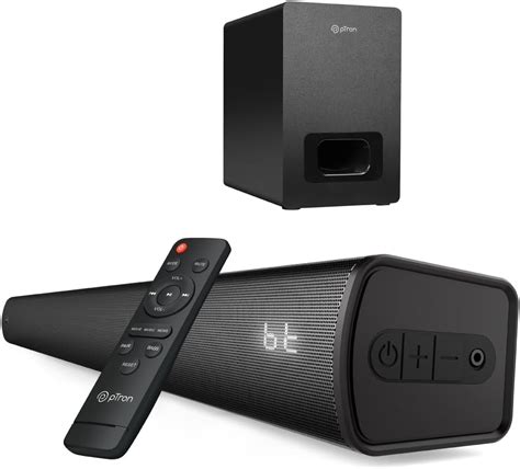pTron Jazz Pro 160W Soundbar with Wired Subwoofer for TV, 2.1 CH ...
