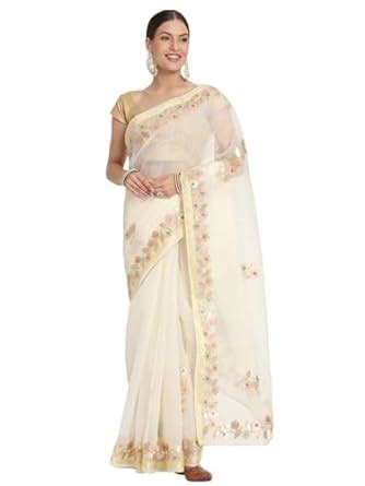 Buy DESERT DORIA Women's Cotton Silk Kota Doria Sari Gota Patti ...