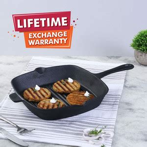 WONDERCHEF Forza Cast-Iron Grill Pan, Pre-Seasoned Cookware, Induction ...