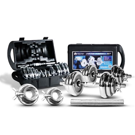 50% OFF on ดัมเบลโครเมี่ยม HFT 20 kg พร้อมข้อต่อ 30cm - Homefittools ...