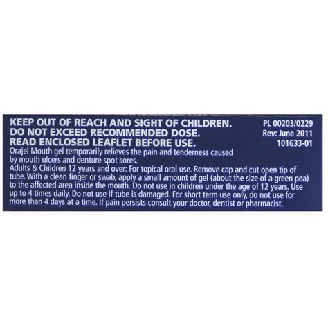 5 x Orajel Mouth Gel - Relief of Mouth Ulcer & Denture Pain: Buy Online ...