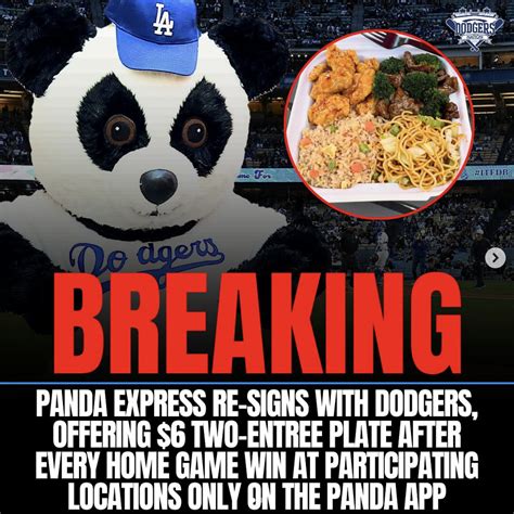 San Diego Saver: Dodgers won Last Night, Panda Express Promotion is Working