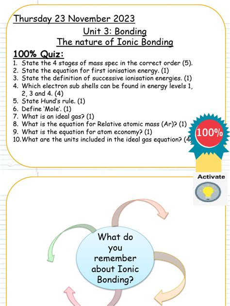 Image result for Ionic Bonding Form One Lesson
