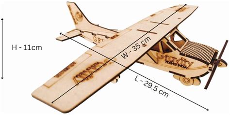 GRAVITY FLYING INDIA Cessna 02 Wooden Aircraft DIY Kit for Kids ...
