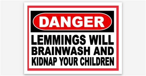 Danger - Lemming by Michael Fallon | Die cut stickers | Sticker Mule India