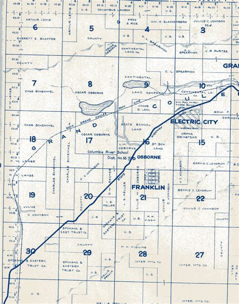 Big Bend Railroad History: 1933 Electric City Area