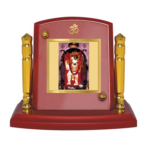 Diviniti 24K Gold Plated Mehandipur Balaji Photo Frame for Car Dashboa ...