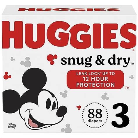 Huggies Snug & Dry Baby Diapers, Size 3 (16-28 lbs), 88 Count - Walmart.com