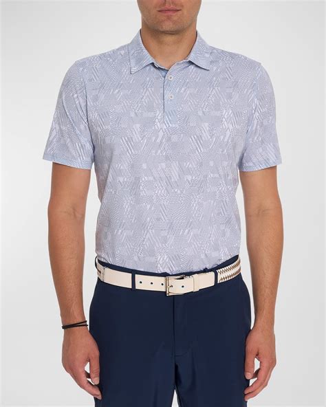 Robert Graham Men's Vandam Stretch Knit Polo Shirt | Neiman Marcus