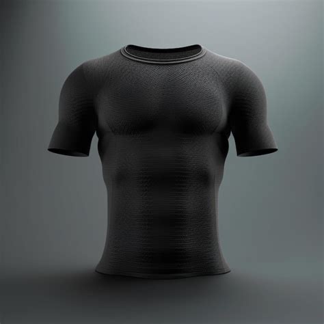 3d illustration of black tshirt shape | Premium AI-generated image