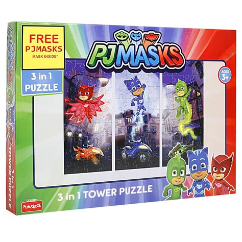 Funskool PJ Masks 3 in 1 Puzzles 3Y Multicolour