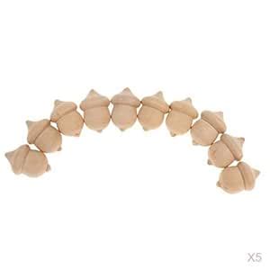 ARTISOUL® 50 Pieces Novelty Waldorf Acorns DIY Unfinished Wood Craft ...