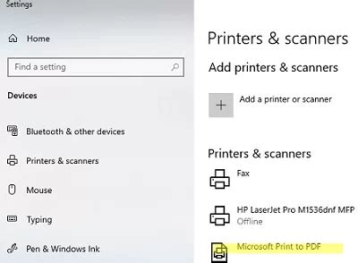 Image result for Microsoft Windows 10 PDF Printer