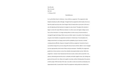 Image result for Reflections On ePortfolio Example