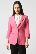 Buy Women Pink Solid Blazer Online - 39624759 | Van Heusen