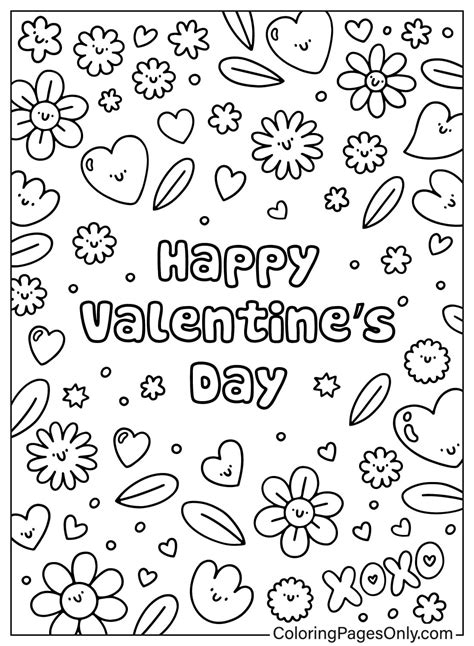 Valentines Day Cards Coloring Pages Coloring Pages