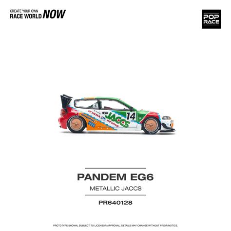 Pop Race - Honda Civic EG6 PANDEM EG6 Metallic Jaccs - 1:64 - Diecast ...