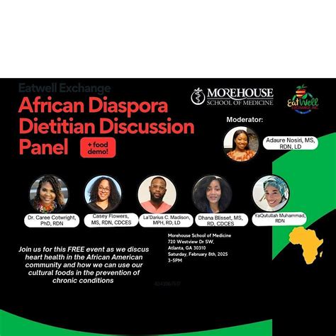 African Diaspora Dietitian Nutrition Panel Discussion, Morehouse ...
