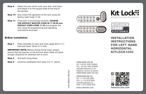 Codelocks Programming Guide 的图像结果