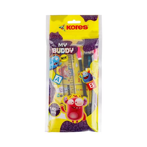 Kores My Buddy Kit | Gift Pack| Wax Crayons Colour Set| Colour Pencils ...