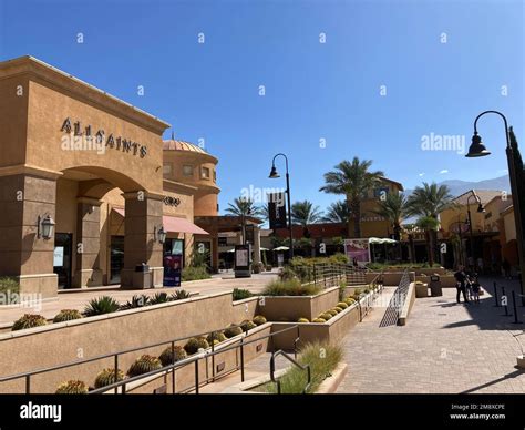 Exterior view of the outlet stores at Desert Hills Premium Outlets mall ...