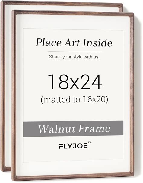 Amazon.com - 18 x 24 Poster Frame Set of 2, USA-Sourced Walnut Wood ...