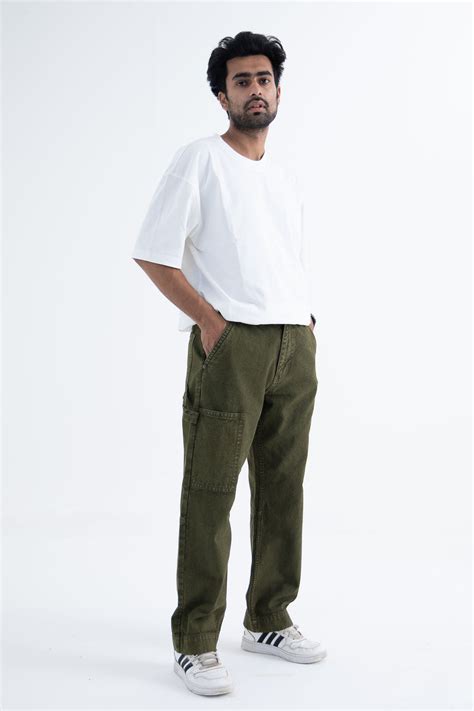 Relaxed Fit Dark Green Pants – BlueJam