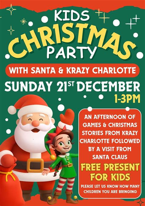 FREE Kids Christmas Party with Santa & Krazy Charlotte, Stags Head, Esh ...