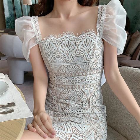 Celestial Embroidered lace Dress – TrenBee