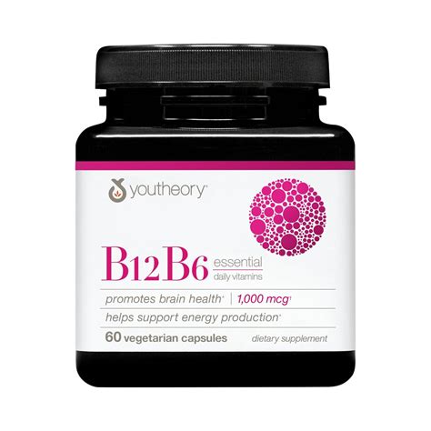 Youtheory, B12 and B6, 60 Vegetarian Capsules – Maple Herbs