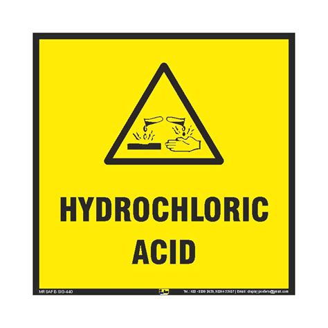 Mr. Safe - Hydrochloric Acid Sign Eco Vinyl Sticker 8 Inch X 8 Inch ...