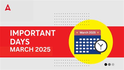 Important Days in March 2025, List of National and International Days