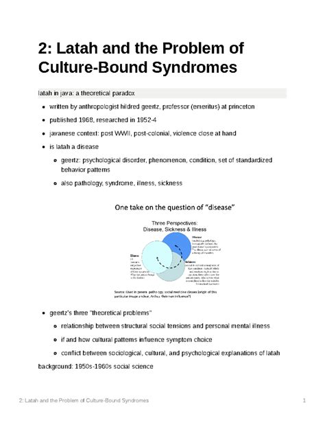 2 Latah and the Problem of Culture-Bound Syndromes - ..(as) transmitted ...