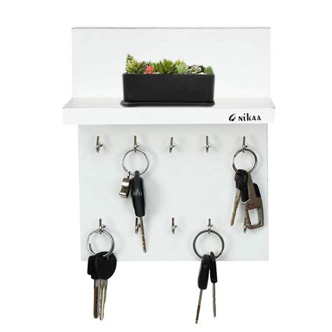 Anikaa Aldo Engineered Wood Key Holder Stand Wall Hooks Stand Wall ...