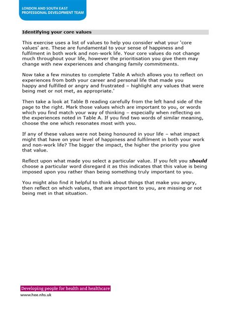 Image result for Core Values PDF